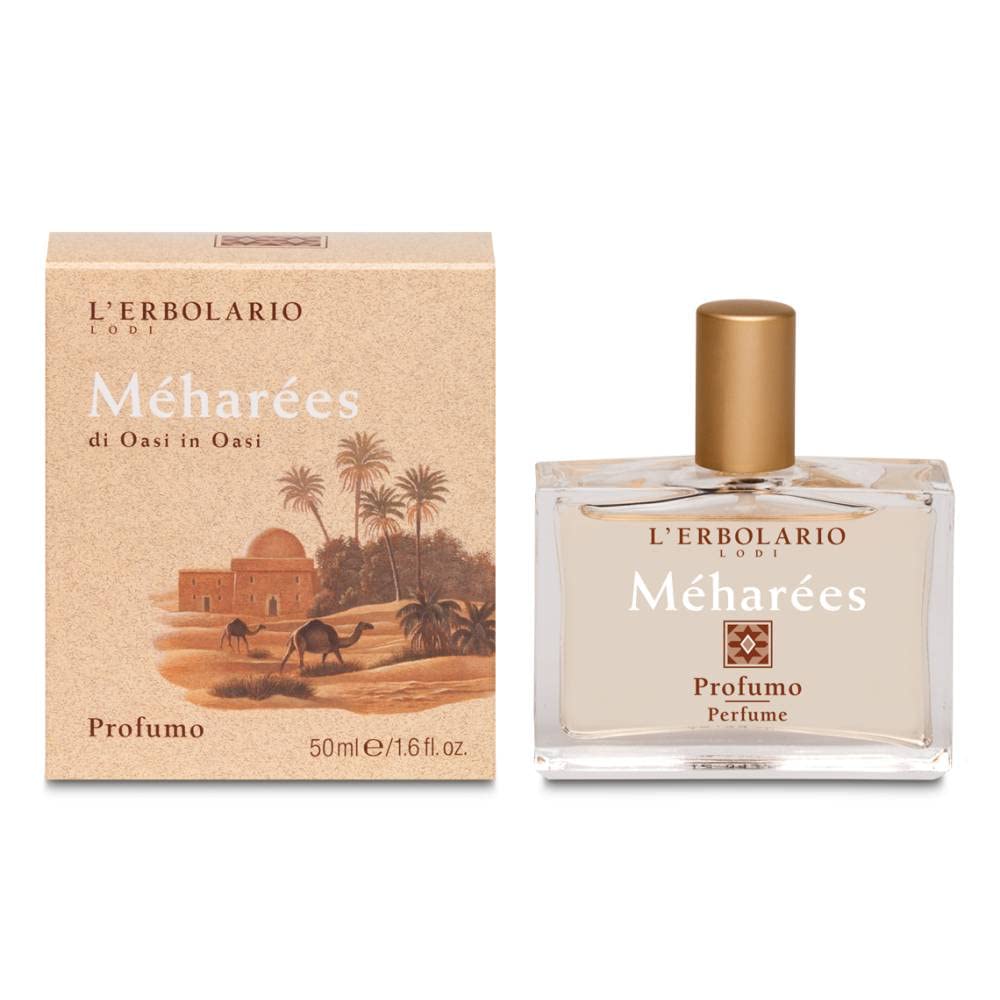 L'Erbolario - Geschenkbox MEHAREES Körper - in Originalverpackung - Schaumbad 250 ml, Duft 50 ml, Körpercreme 300 ml