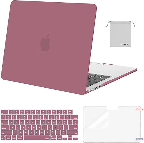 Miniatura 37 de MOSISO Funda compatible con MacBook Air de 13 pulgadas 2025 2024 2023 2022 M4 A3240 M3 A3113 M2 A2681, carcasa rígida de plástico, cubierta de