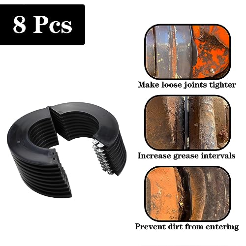 Image of 8 Pack 60MM Excavator Bucket Pin Shim Kit Detachable for Excavator and Skid Steer Fit for JCB Kubota Bobcat CAT John Deere New Holland Hitachi Komatsu, 5mm Thickness