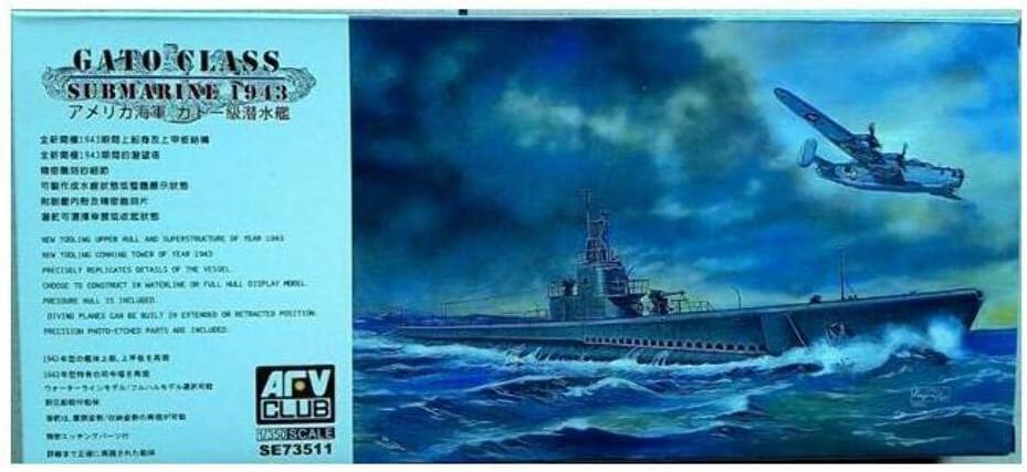 AFV Club Models 1/350 Gato Class Submarine 1943