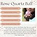 Jet Rose Quartz Crystal Ball 50-55 mm | Natural Healing Gemstone Sphere for Love, Positivity & Energy | Reiki, Meditation, Home Décor, Crystal Healing, Gift Item