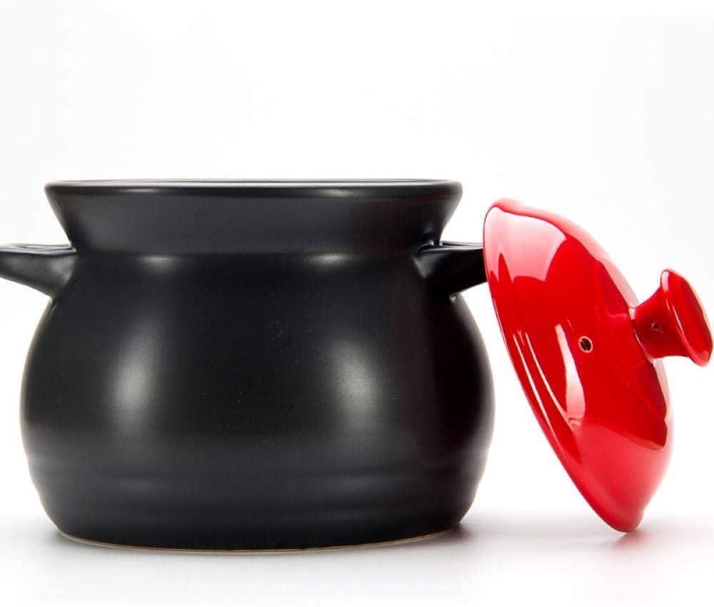 Casseruola in Ceramica, pentola in Terracotta, pentola per zuppa in Stile Cinese, pentola da Cucina in Ceramica per Uso Domestico, casseruola per stufati - capacità 2,85