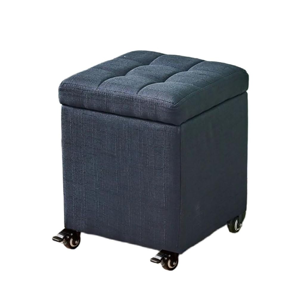 Banco de dormitorio con almacenamiento negro de 120 cm taburete de salón elegante