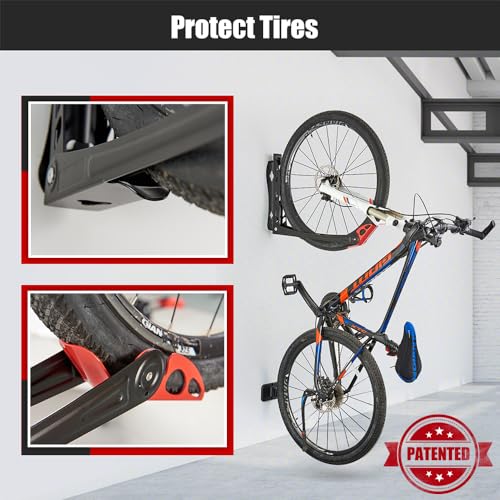BIKEPAL-Swivel-Bike-Racks-No-Lift-Wall-Mounted-Bike-Rack-Storage-Hanging-Bike-Rack-for-Home-Garage