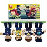Magnetic Figures Set of 4–Toddlers Community Action Toy People, Magnetic Tiles Expansion Pack for Bo