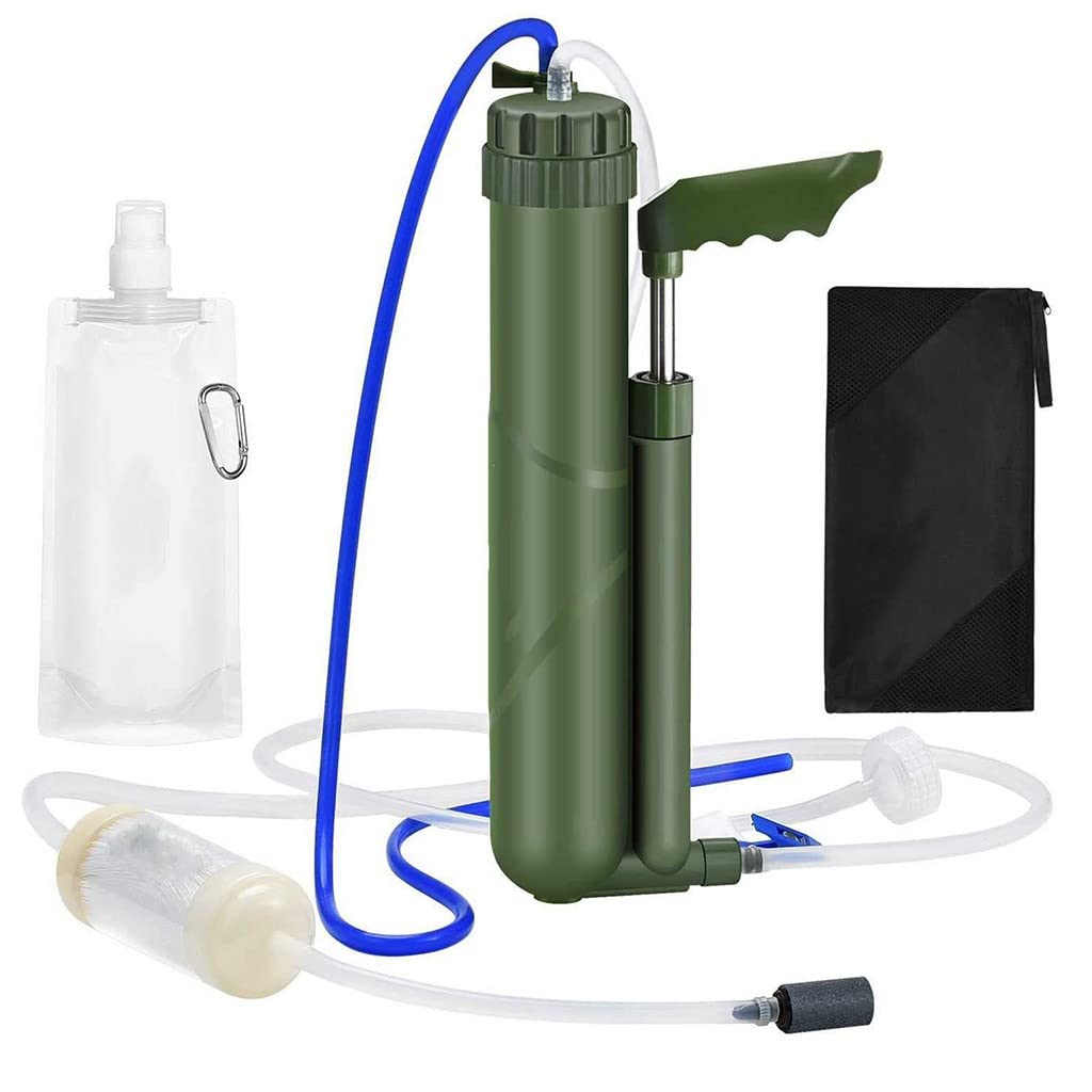 Sistema de Filtración de Agua Purificador de Paja, Filtro de Agua para Camping, Purificador de Agua Portátil para Emergencia Supervivencia Acampada Viaje