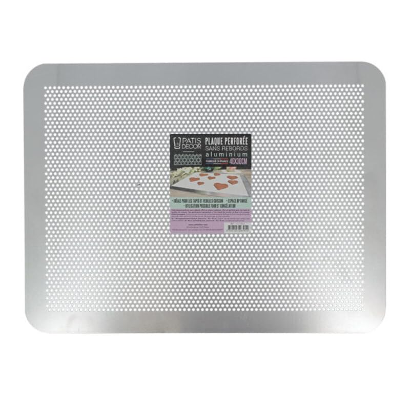 Plaque à pâtisserie plate perforée 40x30 support de cuisson pour four - 2