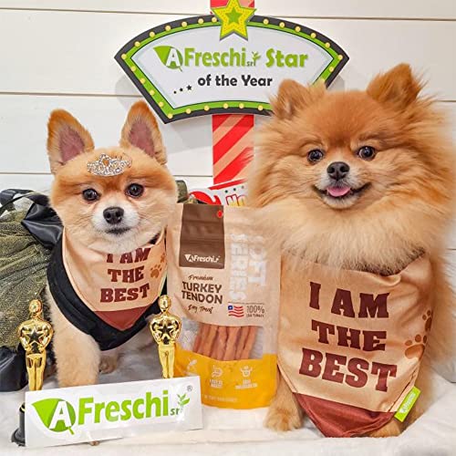 Afreschi Turkey Tendon Dog Treats, All Natural Human Grade Dog Treat, Suitable For Training Chew, Ingredient Sourced From Usa, Hypoallergenic, Rawhide Alternative, Slice #TOP5