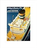 The Art Stop TRAVEL HOLLAND AMERICA OCEAN LINER SHIP FUNNEL 
