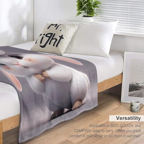 Couverture en flannel effet lapin, un dessus de lit doux et haut de gamme - 7