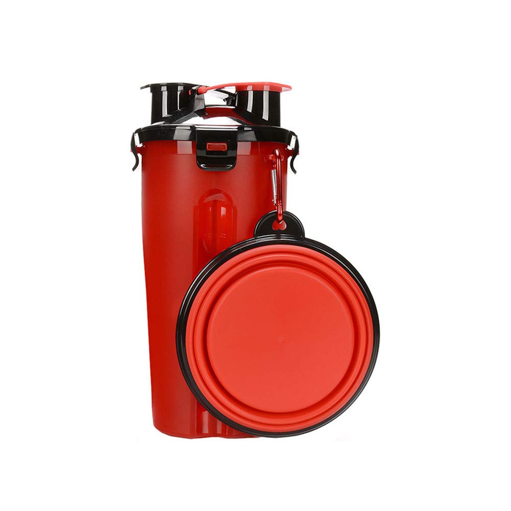 WPCASE Botellas De Agua para Perros Botella Pipi Perros Botella De Agua Potable Portátil Tazón De Comida para Perros Plegable Bebedero Red