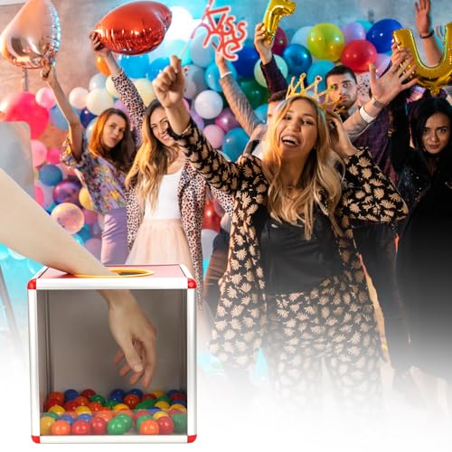 QWORK® 50 Stück Lotterie-Hohlkugeln 3 cm 5 Farben Tombola-Bälle Kleine Befüllbare Kugeln für Partygeschenke