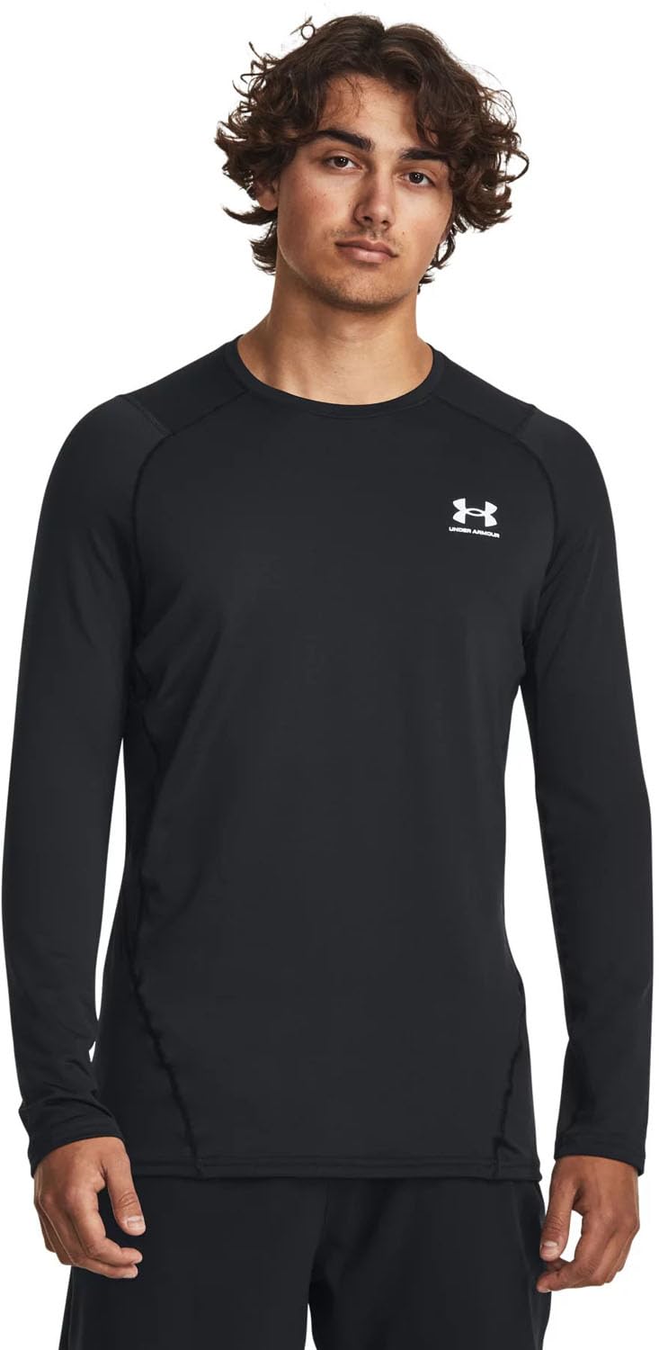 Under Armour - Mens ColdGear Armour Fitted Crew Long-Sleeve T-Shirt Color Black 002 Size XXX-Large