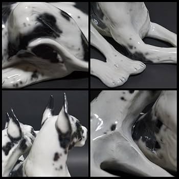 イタリア製Ceramiche Ronzan大型可愛らしい2匹グレート デーン置物 Amazon.co.jp: イタリア製Ceramiche Ronzan大型可愛らしい2匹