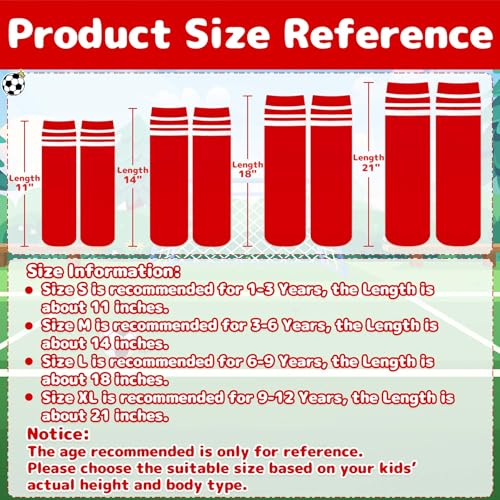 Image of Olreco 1 Pack Toddler Kids Youth Soccer Socks Girls Boys Baseball Socks Youth Knee High Softball Football Accessories Cotton