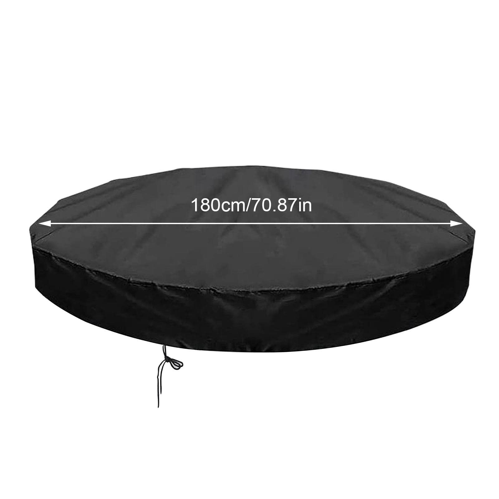 Cubierta redonda para piscina de 180 cm, cubierta solar para piscinas sobre el suelo, piscina enterrada, bañera de hidromasaje y cama elástica, cubiertas redondas impermeables y a prueba de polvo pa