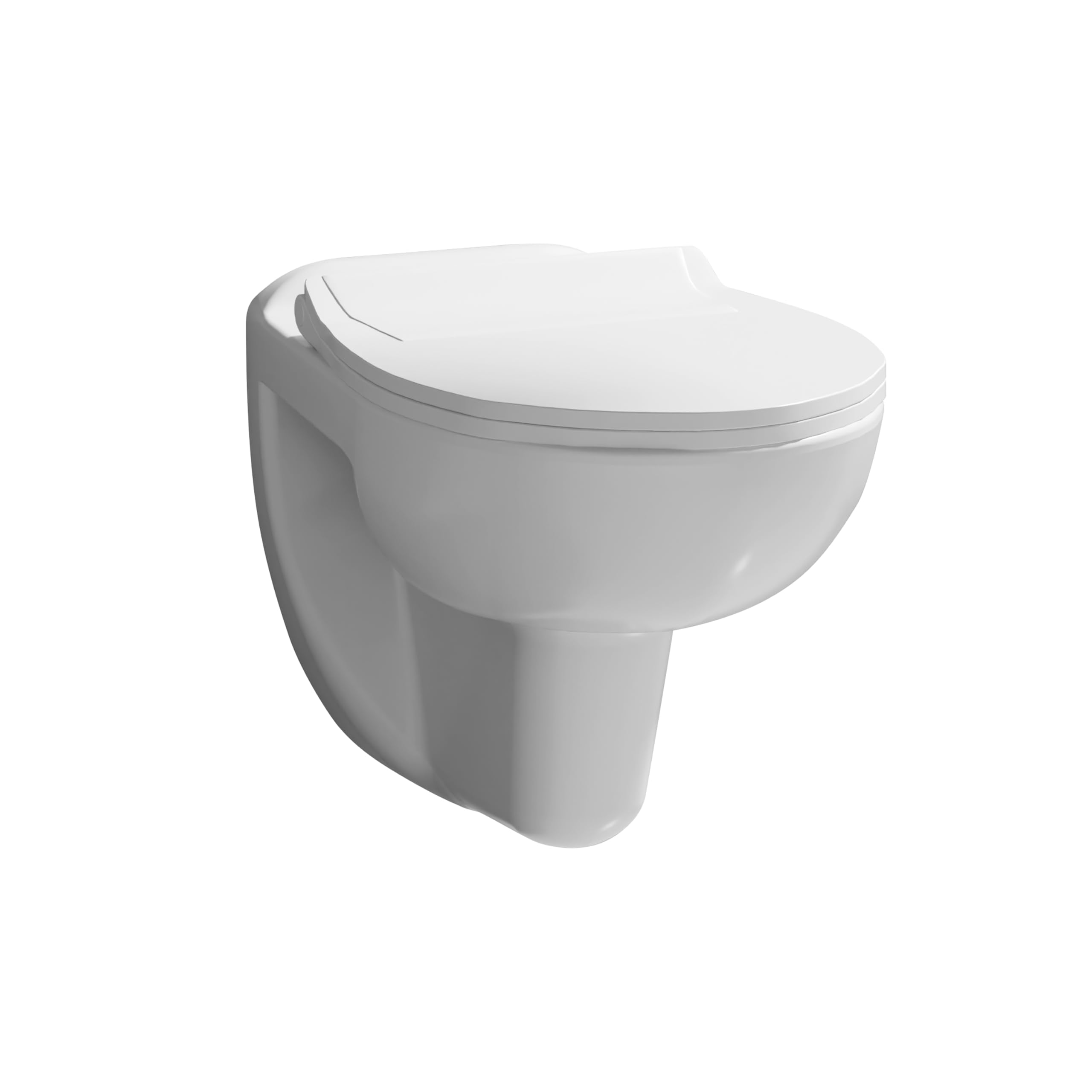 Balterley White Adley Wall Hung Ceramic Toilet Pan & Soft Close Seat - 535Mm