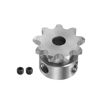 HARFINGTON B Type Roller Chain Sprocket 9 Teeth 6mm Bore Stainless Steel Motor Drive Gear for Chain DIN/ISO No. 04C-1 and ANSI No. #25