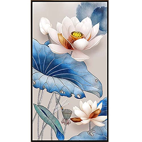 DIY Broderie Diamant Lotus 70x120cm pour évacuer le stress et décorer votre intérieur avec style