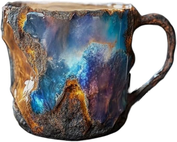 Taza de Resina Cristal Mineral 7 oz color azul miniatura 3