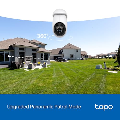 Image of Tapo 4K 8MP Wired Pan /Tilt Outdoor Security Camera, Free Person /Vehicle Detect & 360 Motion Track, Color Night, Local AI, SD /Cloud Storage, Works w /Alexa & Google Home, 2.4 GHz WiFi C560WS