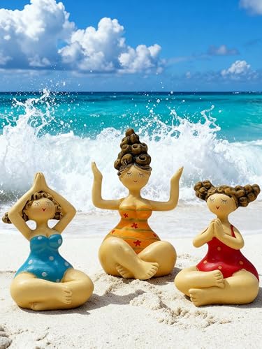 Pommerntraum ®| 3-er Set Yogafiguren 3 üppige Ladies beim Yoga...