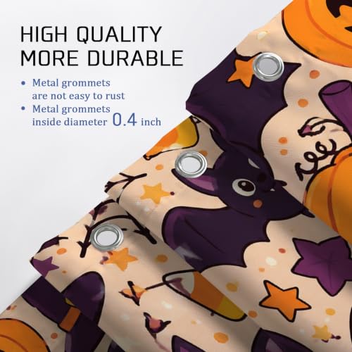 Rideau de douche en polyester imperméable anti-éclaboussures 183 x 183 cm Halloween - 6
