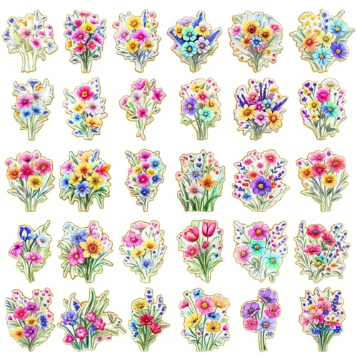 Image of Landical 30 /60 Pcs Cute Enamel Pins Bulk Plant Flower Animal Halloween Gothic Fall Pumpkin Cartoon Lapel Pin Brooches Jewelry Gift for Backpack Clothes Hats Accessories