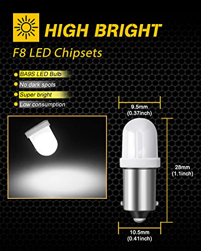 Qasim Ge44 47 755 756 1893 1847 Ba9S Led Bulb Pinball Machine Light Coin Display Game Bulb T11 Ba9S Bayonet Led Bulb Ac/Dc 6V 6.3V Non-Polarity (Pack Of 20 White) #TOP4