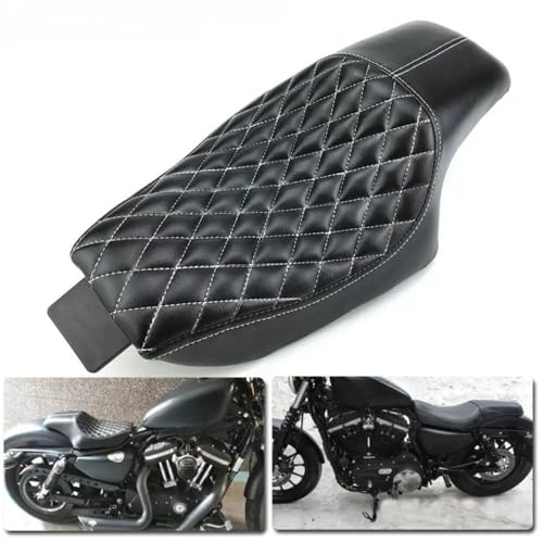 Asiento de cuero para Sportster XL 883 con acabado premium biplaza 2