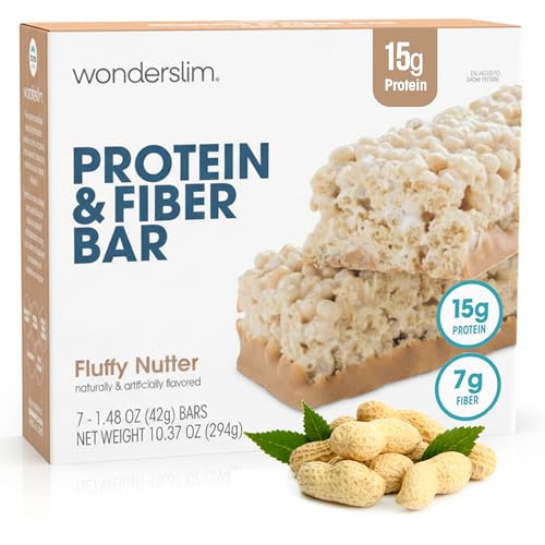 Wonderslim High Fiber Protein Bars, Fluffy Nutter | 15g...
