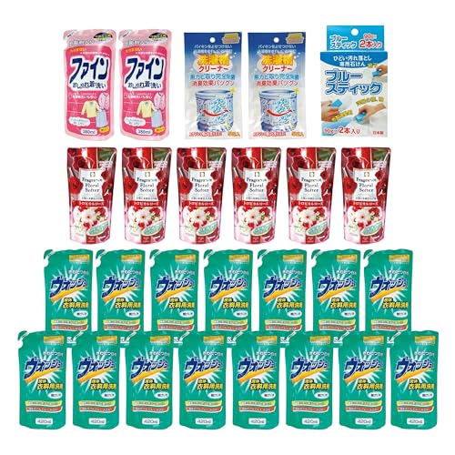 [生活応援] ランドリー セットB (衣料 用 液体洗剤 液体 柔軟剤 洗濯 槽 クリーナー 洗濯用固形 石鹸) 掃除 日用品 洗浄 襟 袖 服 消耗品 シミ 黄ばみ 綺麗 キレイ 消臭 詰替 フレグランス 蛍光増白剤 不使用