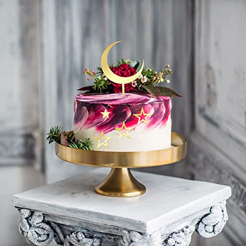 Gyufise 7Pcs Acrylic Moon Star Cake Toppers Twink Star Cake Decorations Babyshower Cake Toppers For Kids Babyshower Birthday Party Supplies #TOP5