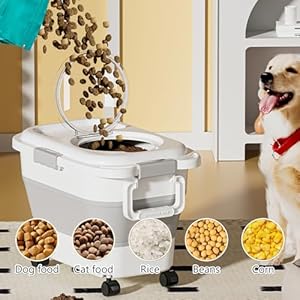 2PCS-Dog-Food-Storage-ContainerCollapsible-Dog-Food-Container-with-Travel-Silicone-Bowl-and-Scoop-for-DogCatBird-FoodKeep-Dry-Food-FreshEasy-to-Movewhite18LB2 - Cucciolini Doodles   2PCS-Dog-Food-Storage-ContainerCollapsible-Dog-Food-Container-with-Travel-Silicone-Bowl-and-Scoop-for-DogCatBird-FoodKeep-Dry-Food-FreshEasy-to-Movewhite18LB2