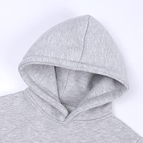 Kids Tales Brushed Fleece Hooded Sweatshirt Youth Long Sleeve Pullover Kids Solid Tops Child Kangaroo Pocket Hoody3