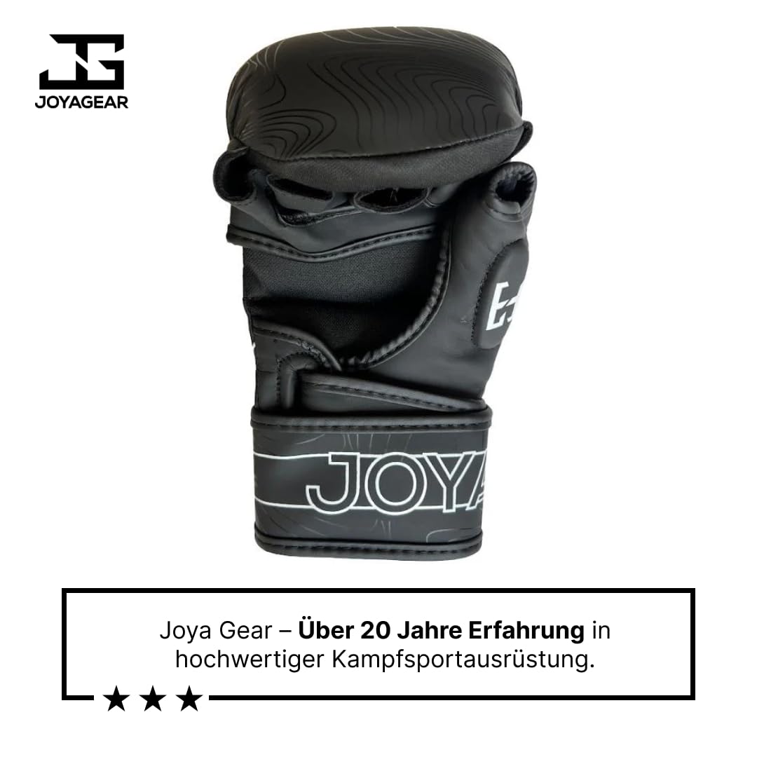 JOYAGEAR - MMA Handschuhe Essential - Hergestellt aus hochwertigem Kunstleder - Kampfsport Handschuhe für Grappling, Sparring, Training & Wettkämpfe - Mixed Martial Arts