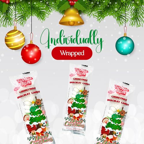 30 Pack Christmas Candy Bracelets - Individually Wrapped Holiday Themed Designs & Delicious Flavor -Bulk Christmas Candy Use For Stocking Stuffers, Party Favors, Classroom Partys & Holiday Treats - image 2