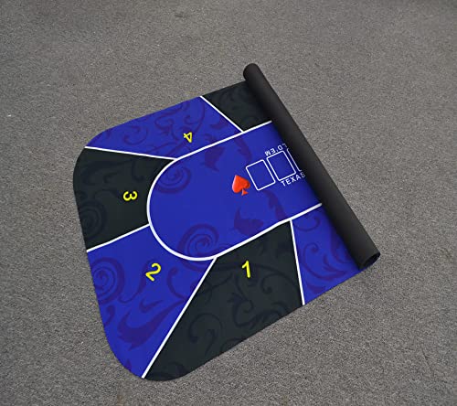 47 X 24Inch Texas Hold'em Poker Mat Portable Rubber Poker Table Top Water Waterproof, Noise Reduction Suitable For Any Tabletop Game Premium Carry Bag Is Provided For Playing Everywhere(Green) #TOP6
