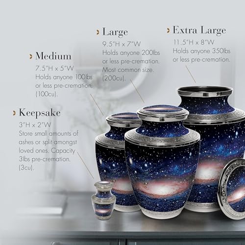 Image of Cosmic Galaxy Cremation Urns for Human Ashes Adult Female Urns for Ashes