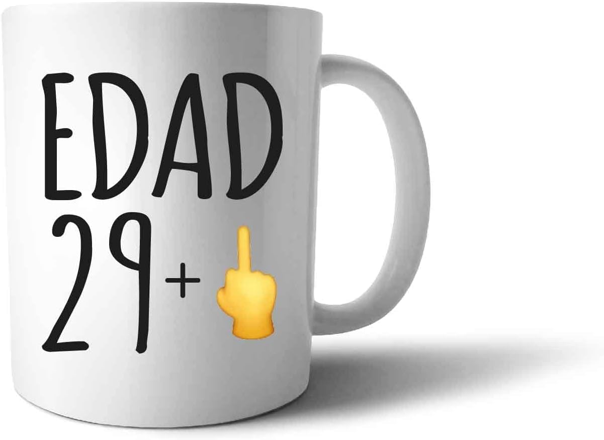 COOLPRESENTS Taza 30 cumpleaños hombre o mujer - Original - Taza de desayuno - Taza Personalizada - Regalos originales - 30 aniversario broma - Regalos amigas -Taza 30 años -Taza treinta años