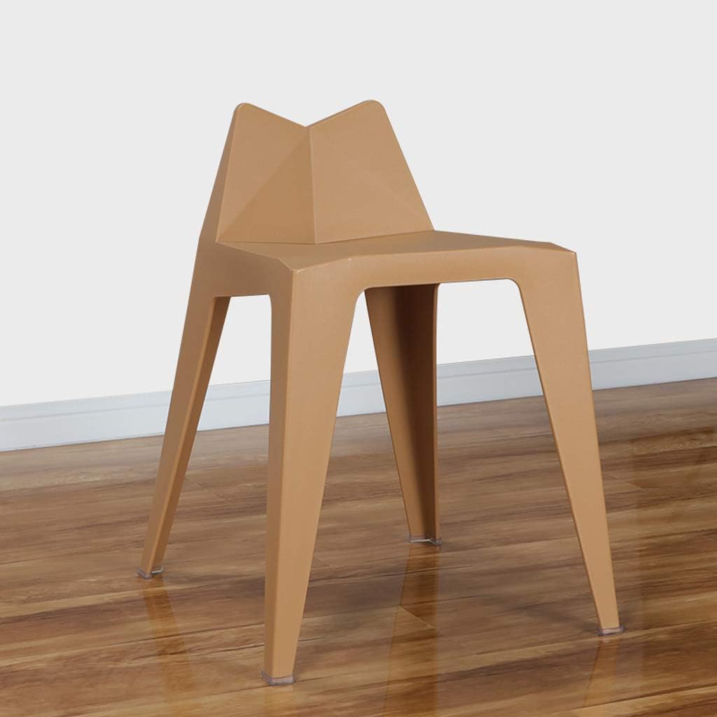 Simple Creative Chair backrest Stool Restaurant Tea Lounge Chair Cafe Fashion Personality Chair Stool (Color : Brown) Colour:Smoky (Color : Green) (Yellow)