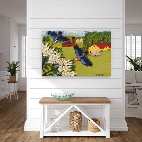 Maud Lewis pommiers en fleurs art mural poétique pour illuminer votre foyer - 4