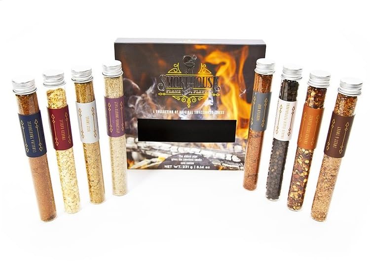 Barbecue Smokehouse Flame and Flavour BBQ Rub Set - 8 Unique Smoked Spice Selection Box - Unusual Food Cooking Gifts - for Gourmet Foodies Enjoy Smokey Sunday Roast Spice image 4