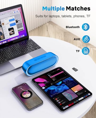 Image of LENRUE Bluetooth Speakers, Waterproof Portable Speakers with TWS, 24 Playtime, Stereo Sound, Wireless for Home Shower Pool Beach Outdoor
