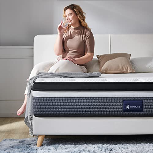 S Secretland Queen Mattress, 14 Inch Individually Wrapped Coils Innerspring Mattress, Pocket Spring Hybrid Mattresses With Certipur-Us Certified Foam, Plush Yet Supportive #TOP7