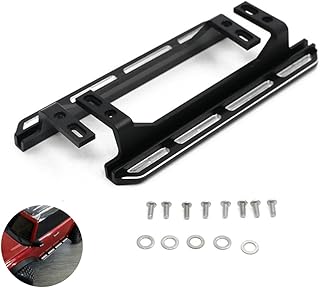 Finrarbei RC Car Side Steps 1 10 Scale, Metal Foot Pedal Upgrade Parts Compatible to TRX4 1/10 Scale Model Car Off-Road Vehicle, Black