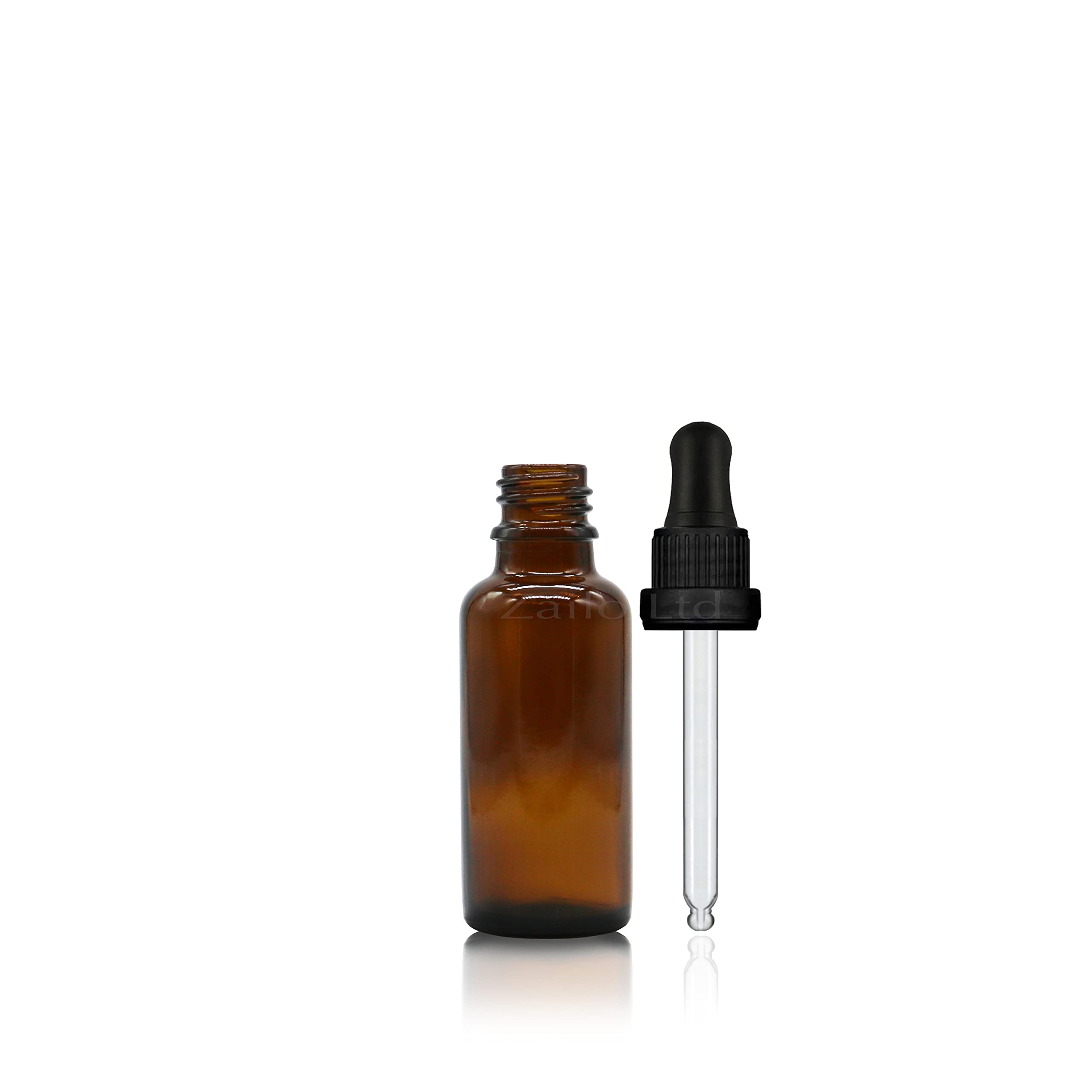Tropfflaschen aus bernsteinfarbenem Glas, 30 ml, mit manipulationssicheren Pipetten, Pumpflasche, Augentropfen für Trägeröle, Flüssigkeiten, Kosmetik, ätherisches Öl, Aromatherapie, 40 Stück