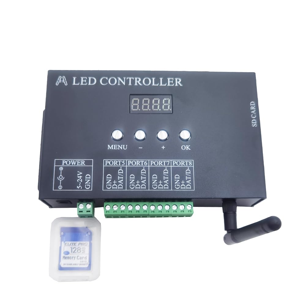 H807SA 8CH WS2811 WS2812B Art-Net DMX512 SPI LED Controller H807SB WiFi 4CH WS2812 WS2813 WS2815 APA102 Pixel Controller 5-24V (H807SB)