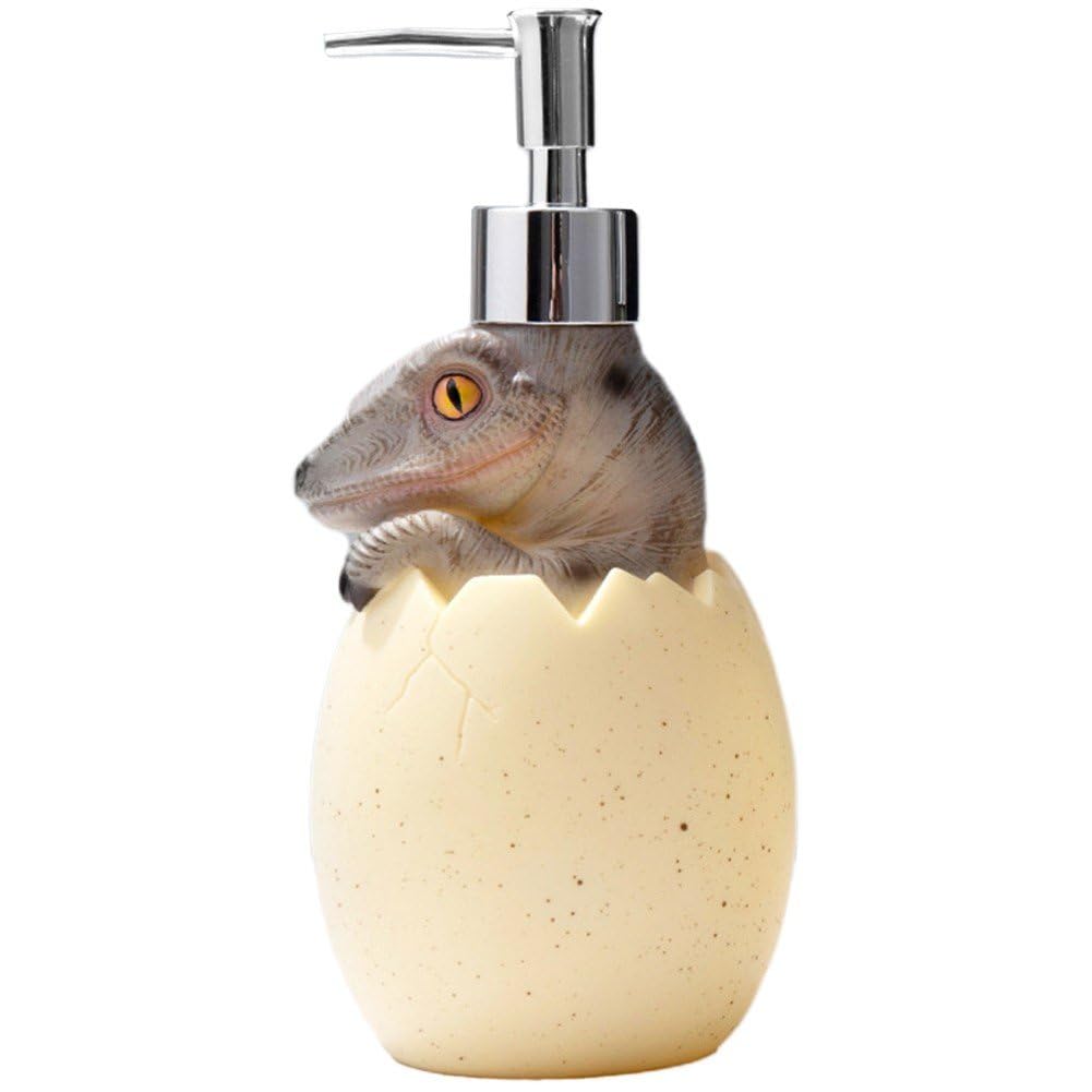 Dozowniki mydła, 560 ml, uroczy dinozaur, dozownik mydła do rąk, do kuchni, łazienki, wielokrotnego napełniania, dozownik mydła do naczyń z pompką ze stali nierdzewnej