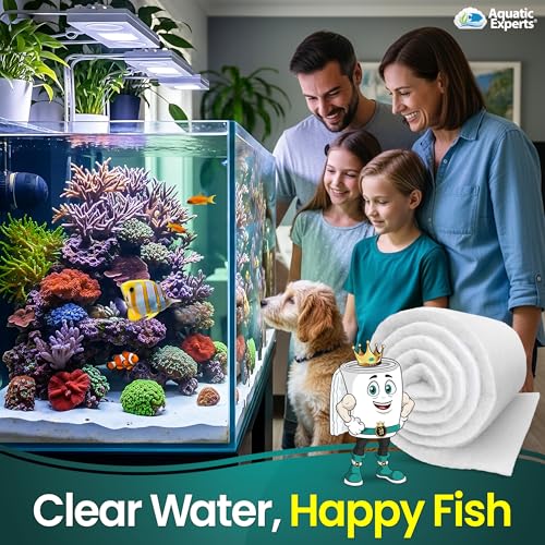 Image of Aquatic Experts Aquarium Filter Floss for Fish Tank Filters - FilterFirst Aquarium Filter Pad - Media Roll for Crystal Clear Water, 12 inch x 72 inch by to Thick